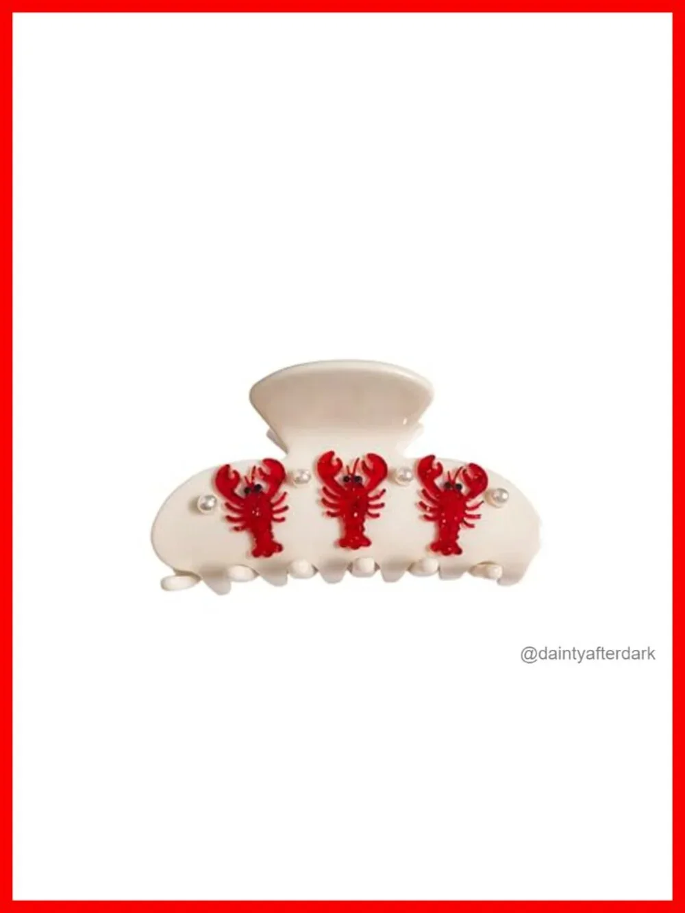 Set of 3 Acetate Claw Hair Clips - Floral, Striped, Lobster